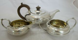 Good Antique George V Sterling Silver Tea Set,  1137 Grams,  Goldsmiths