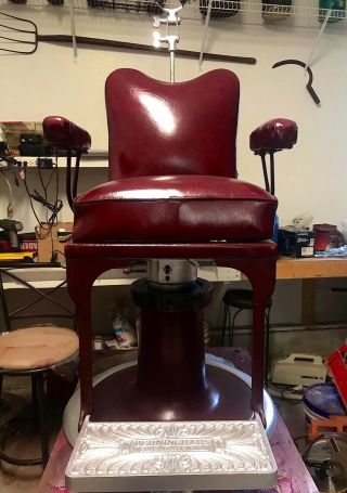 Rare 1900s Berninghause Barber Chair