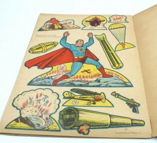 COMPLETE 1940 SUPERMAN CUT - OUTS BOOK BY SAALFIELD PUBLISHING CO.  NO RES 5853 4