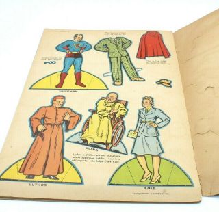 COMPLETE 1940 SUPERMAN CUT - OUTS BOOK BY SAALFIELD PUBLISHING CO.  NO RES 5853 5