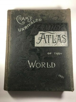 1901 Crams Unrivaled Atlas Of The World