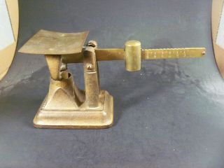 Antique Fairbanks Cast Iron And Brass Gold Or Postal Balance Scale