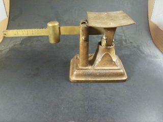 ANTIQUE FAIRBANKS CAST IRON AND BRASS GOLD OR POSTAL BALANCE SCALE 3