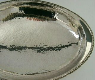 Large Planished Solid Silver Bowl Arts & Crafts 1931 Heavy 461g Hammered