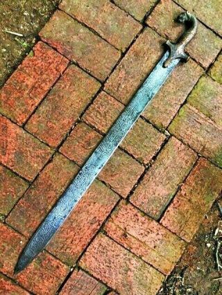 Antique Islamic Arab Sword Ottoman Style Saber With Arabic Writing Etched On