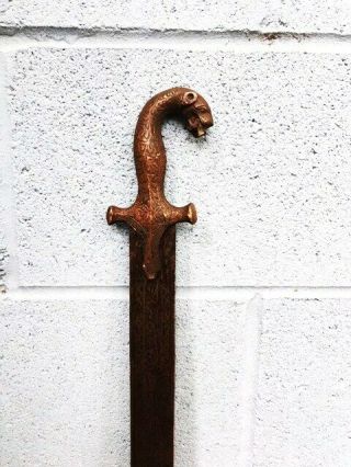 Antique Islamic Arab Sword Ottoman style Saber with Arabic writing etched on 8