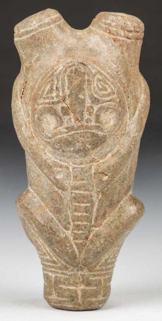 Taino Pre - Columbian Stone Cohoba Inhaler (1000 - 1500 Ce) Artifact Rare