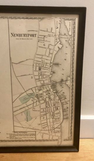 Antique Newburyport Business Directory Essex County Mass.  1872 detailed old map 3
