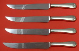 Flemish By Tiffany & Co.  Sterling Silver Steak Knife Set 4pc Texas Sized Custom