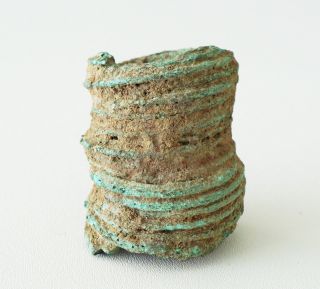 Prehistoric B.  C.  Thai Ban Chiang Bronze Burial Bracelet Pile (mil) M1171