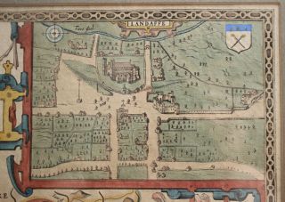 Antique c17th John Speede Map,  Wales,  Cardiff,  Glamorganshire 1610,  Dual Aspect 4