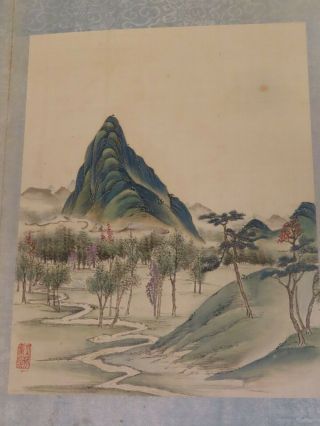 ANTIQUE CHINESE PAINTINGS IN ALBUM BOOK FINE ASIAN PAINTING ' S w/ CHOP MARK 2