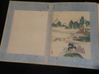 ANTIQUE CHINESE PAINTINGS IN ALBUM BOOK FINE ASIAN PAINTING ' S w/ CHOP MARK 4