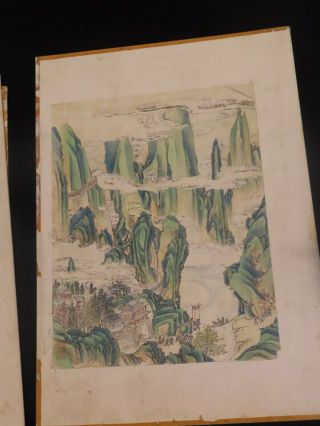 ANTIQUE CHINESE PAINTINGS IN ALBUM BOOK FINE ASIAN PAINTING ' S w/ CHOP MARK 5