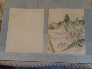 ANTIQUE CHINESE PAINTINGS IN ALBUM BOOK FINE ASIAN PAINTING ' S w/ CHOP MARK 7