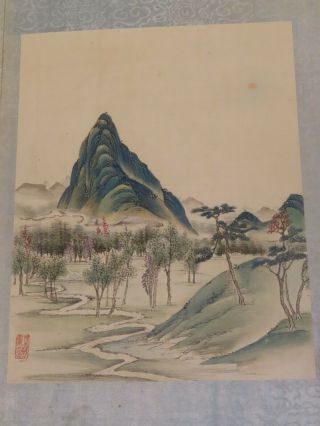 ANTIQUE CHINESE PAINTINGS IN ALBUM BOOK FINE ASIAN PAINTING ' S w/ CHOP MARK 9