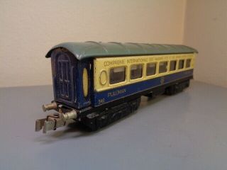 MÄRKLIN GERMANY No 349 VINTAGE 1930 ' S PULLMAN TRAIN WAGON VERY RARE VERY GOOD 4