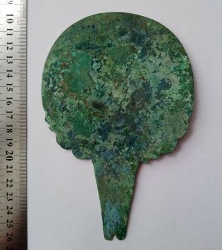Scythian bronze mirror with handle 800 - 600 Cent.  B.  C.  No res. 2
