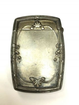 Antique Art Nouveau Battin & Co Sterling Silver Match Safe with Matches 8