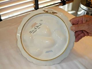 LIMOGES PRESIDENT HAYES TURKEY OYSTER PLATE.  VERY RARE 2