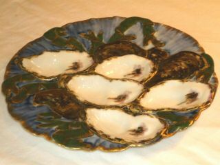LIMOGES PRESIDENT HAYES TURKEY OYSTER PLATE.  VERY RARE 6