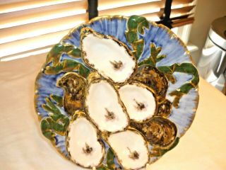 LIMOGES PRESIDENT HAYES TURKEY OYSTER PLATE.  VERY RARE 8