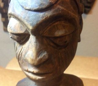 Antique Yoruba Ibeji Male and Female African Sculpture Wooden Statues 9