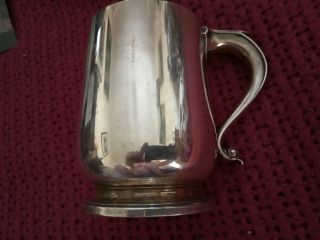 SOLID STERLING SILVER 1PINT MUG TANKARD 1936,  Birmingham 257 Gram 3