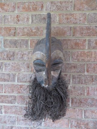 EXTRAORDINARY Songye Kifwebe African Mask - Male with HUGE Crest Ancient Aliens 5