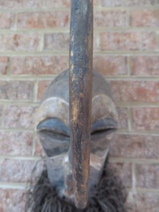 EXTRAORDINARY Songye Kifwebe African Mask - Male with HUGE Crest Ancient Aliens 6