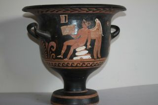 Good Ancient Greek Pottery Red Figure Crater 4th Century Bc