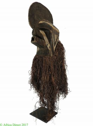 Songye Kifwebe Mask Male With Beard Custom Stand 40 Inch Was $850.  00