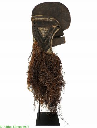 Songye Kifwebe Mask Male with Beard Custom Stand 40 Inch WAS $850.  00 4