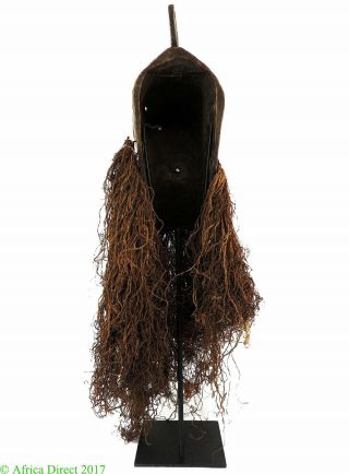 Songye Kifwebe Mask Male with Beard Custom Stand 40 Inch WAS $850.  00 5