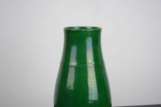 Antique Chinese Apple Green Glazed Hu Form Vase 3