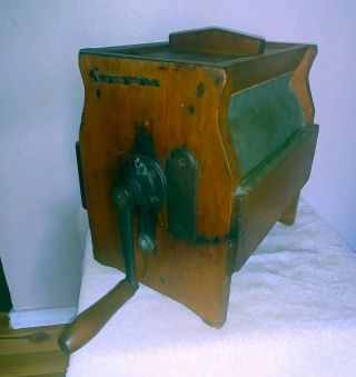 Very Rare Style Antique Wooden Butter Churn W/thermometer 1850 