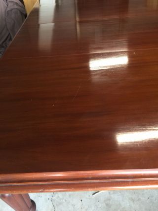 English Victorian Mahogany Extension Table With Two Leaves And 4 Chairs NR 3