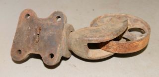 Antique industrial collectible cart wheel factory railroad door roller tool W1 3