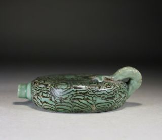 Antique Chinese Green Marbled Fruit Water Dropper 4