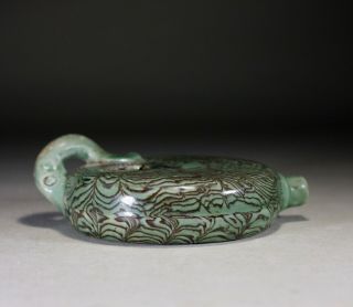 Antique Chinese Green Marbled Fruit Water Dropper 6