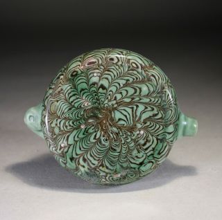 Antique Chinese Green Marbled Fruit Water Dropper 8