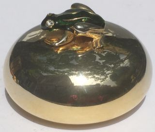 Luxury Antique Vintage Frog Asprey of Bond Street London Paperweight 1 6