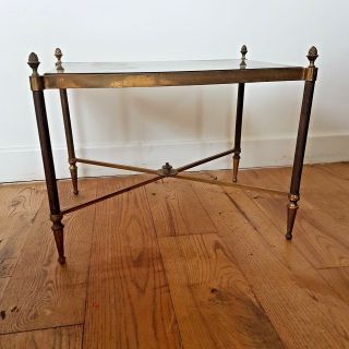 3 brass Hollywood style Maison Jansen/Bagues style nesting tables 5