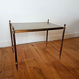 3 brass Hollywood style Maison Jansen/Bagues style nesting tables 7