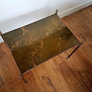 3 brass Hollywood style Maison Jansen/Bagues style nesting tables 8
