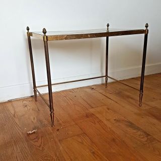 3 brass Hollywood style Maison Jansen/Bagues style nesting tables 9