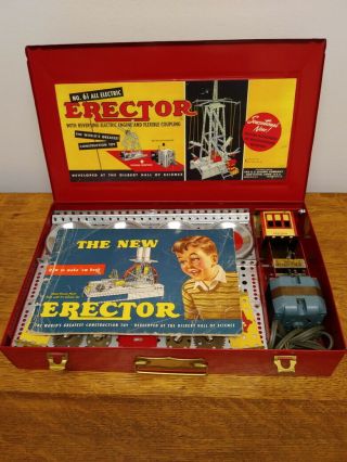 Vintage A.  C.  Gilbert Erector Set 6 1/2 All Electric 100 Complete 8