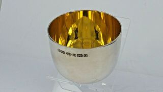Solid silver tumbler beaker bright rich gold lined historic drinking vessel 2006 7