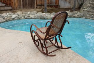 Vintage THONET Style Bentwood Rocker 12