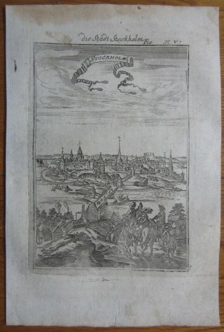 Mallet: Town View City Of Stockholm Sweden - 1718